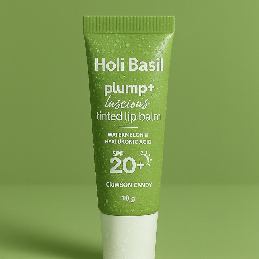 Holi Basil Plump+ Luscious Tinted Lip Balm – Crimson Candy (SPF 20+)