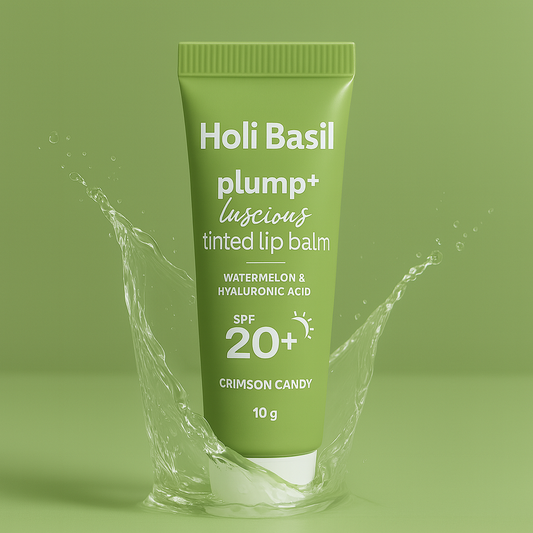 Holi Basil Plump+ Luscious Tinted Lip Balm – Crimson Candy (SPF 20+)
