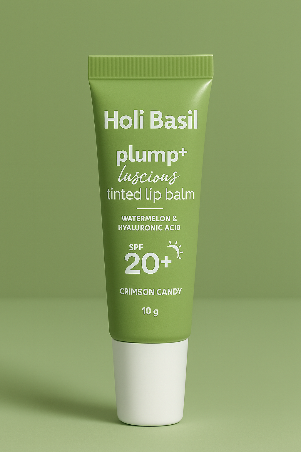 Holi Basil Plump+ Luscious Tinted Lip Balm – Crimson Candy (SPF 20+)