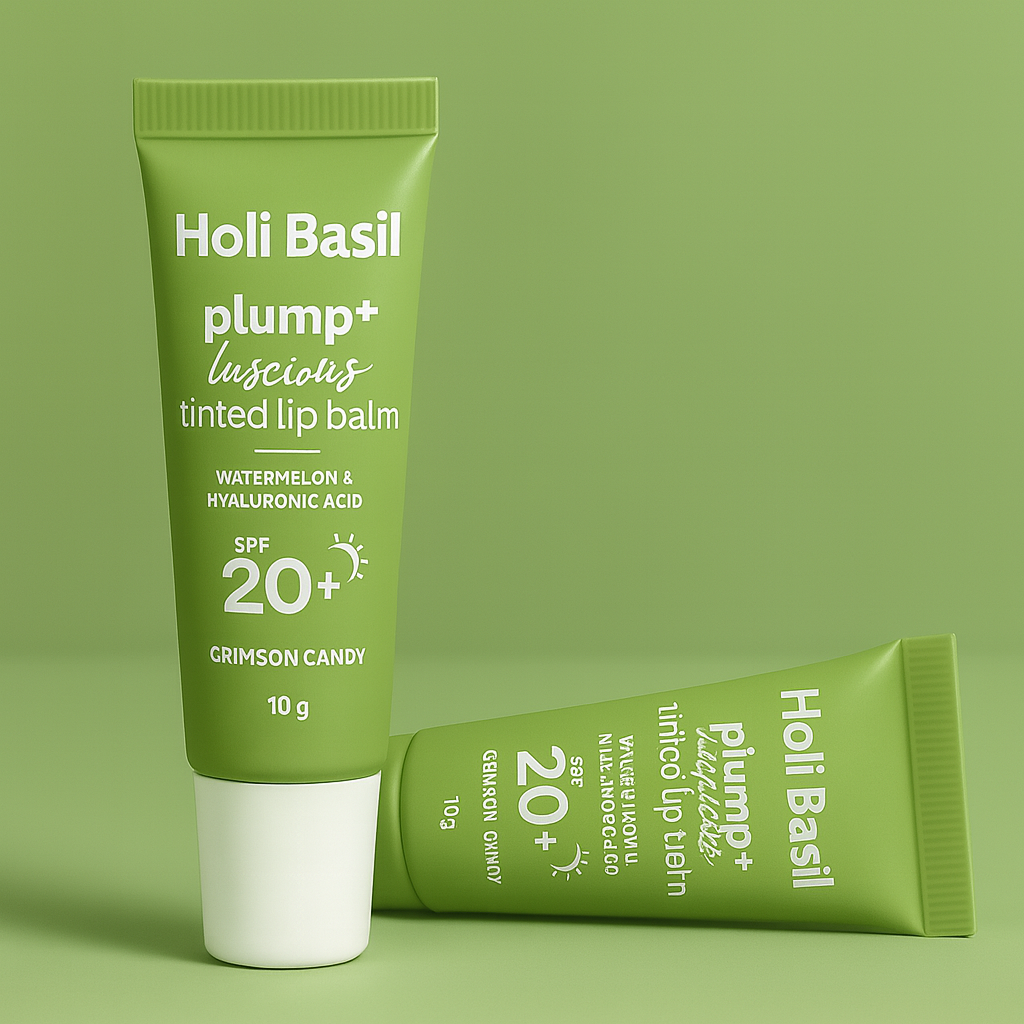 Holi Basil Plump+ Luscious Tinted Lip Balm – Crimson Candy (SPF 20+)